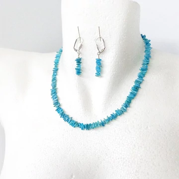 Türkiz szemcsés szett