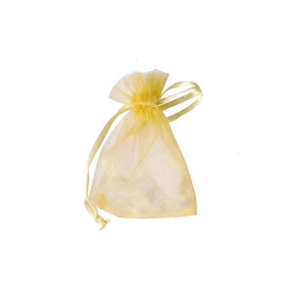 Organza tasak aranysárga 95x115 mm