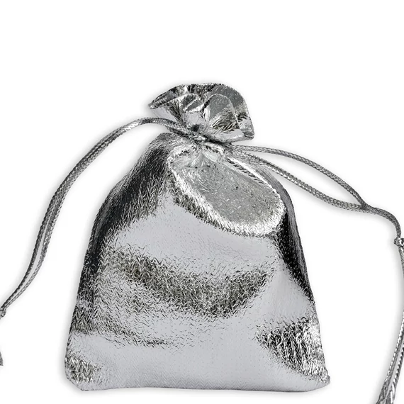 Dísztasak ezüst színű 90x110 mm