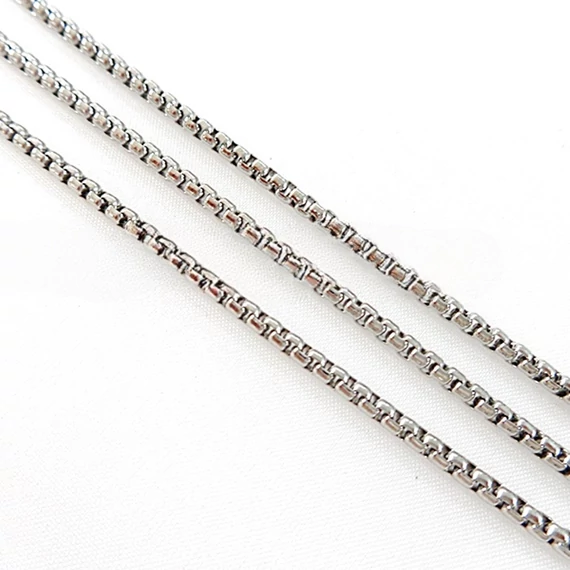 Nemesacél lánc gömbölyített kocka 60 cm