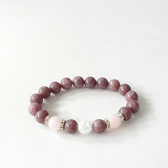 Lepidolit karkötő 10 mm