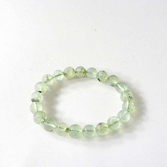 Prehnit női - férfi karkötő 10 mm