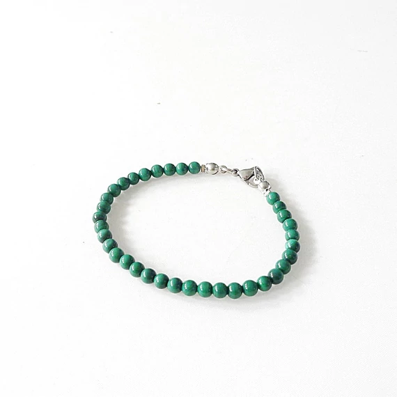 Malachit karlánc 4 mm