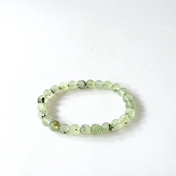 Prehnit női - férfi karkötő 8 mm