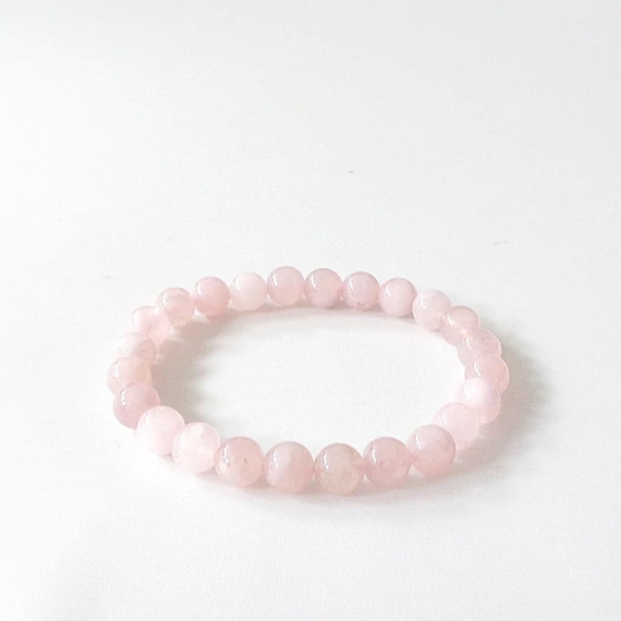 Madagaszkári rózsakvarc karkötő 8 mm