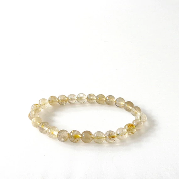 Rutilkvarc világosabb karkötő 8mm