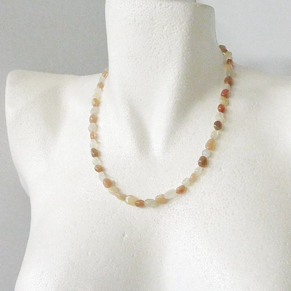 Vegyes holdkő kis nugget lánc 50 cm