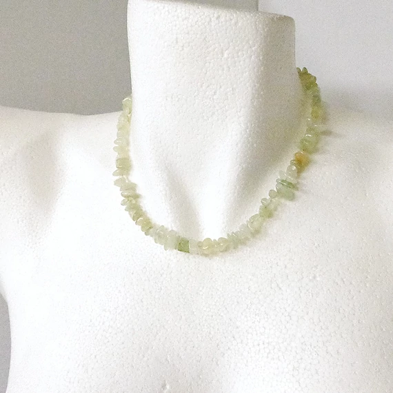 Jáde szemcsés lánc 42 cm