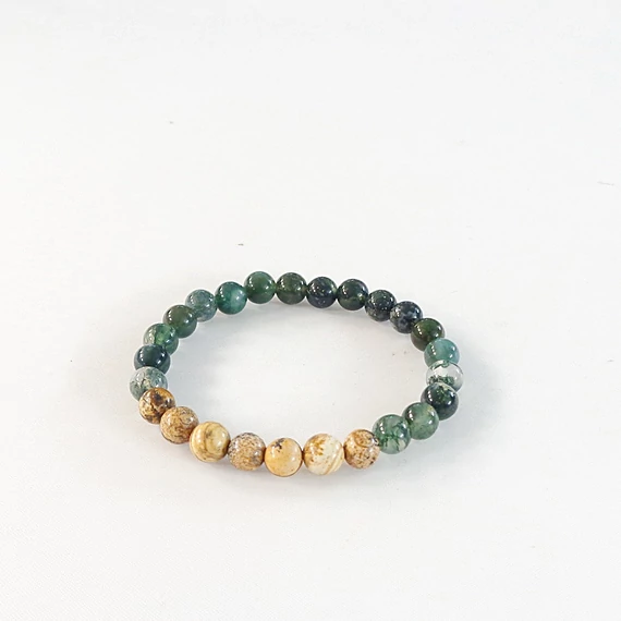 Gyermek achát - képjáspis karkötő