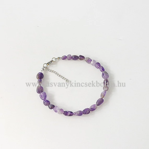 Ametiszt nugget bokalánc 20-23 cm