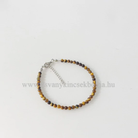 Tigrisszem-sólyomszem bokalánc 4 mm 20-23 cm
