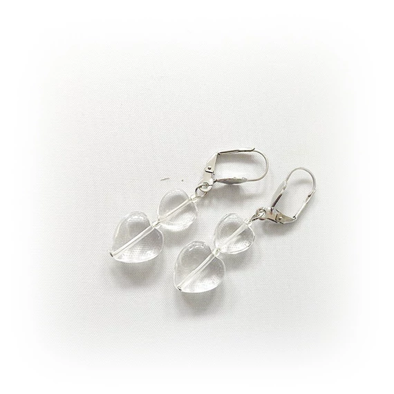 Hegyikristály 2 szív fülbevaló