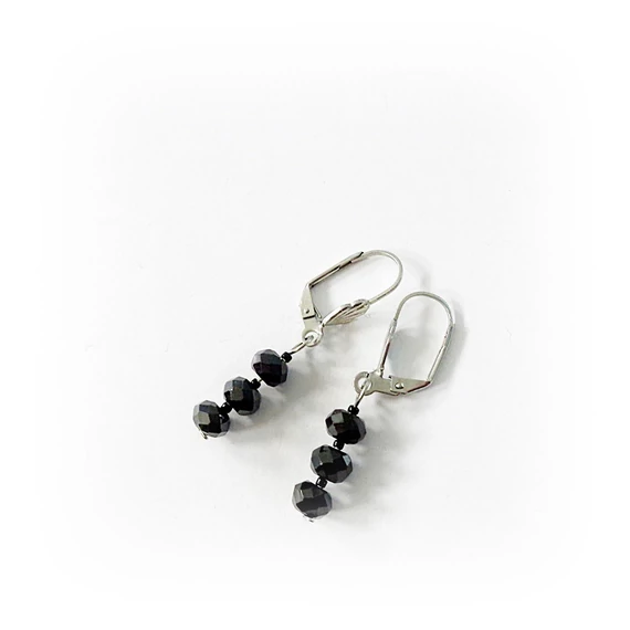 Spinell fazettált korong fülbevaló