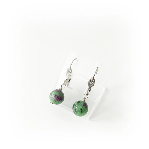 Zoizit 1 golyós fülbevaló 10 mm