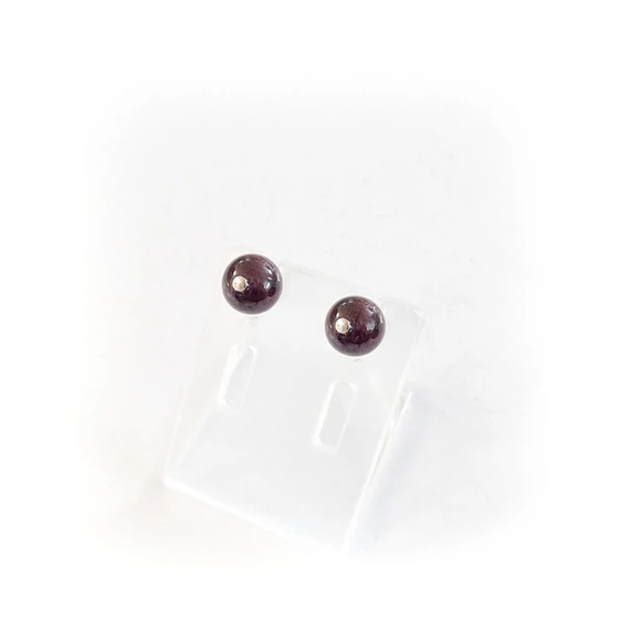 Gránát pötty fülbevaló 8 mm