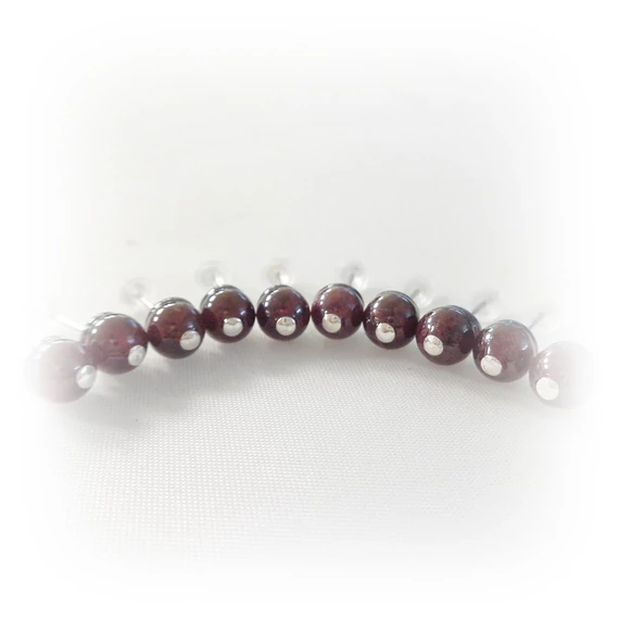 Gránát pötty fülbevaló 6 mm