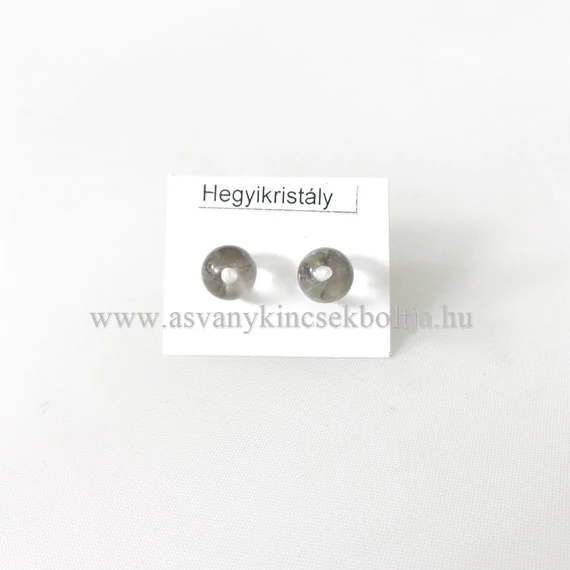 Hegyikristály pötty fülbevaló 8 mm