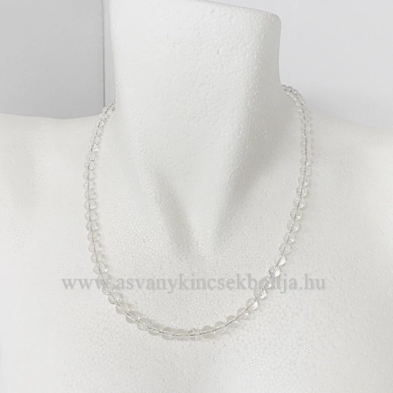 Hegyikristály női-férfi lánc B 6 mm 50 cm