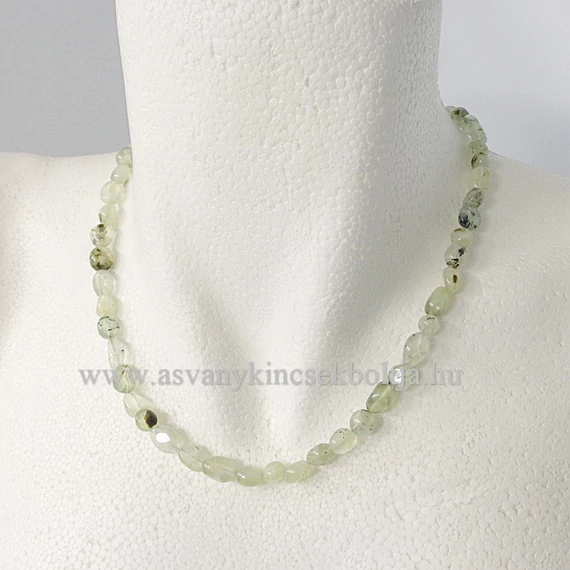 Prehnit nugget lánc 42 cm