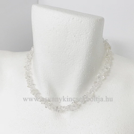 Hegyikristály szemcsés lánc 40 cm