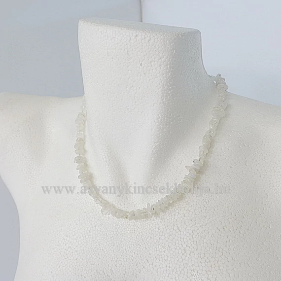 Szivárvány holdkő szemcsés lánc 45 cm