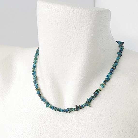 Krizokolla szemcsés lánc 42 cm