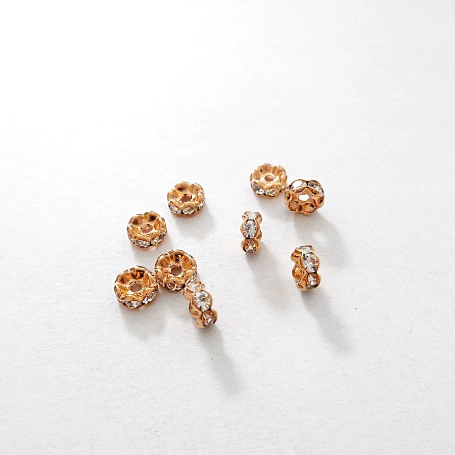 Strasszos gyűrű 6 mm rosegold