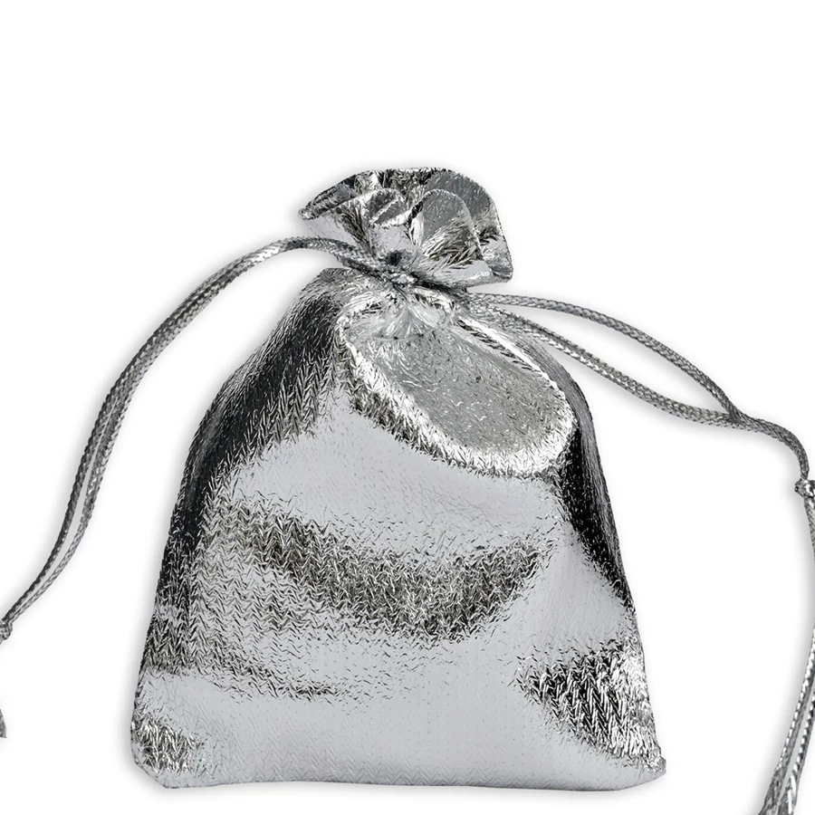 Dísztasak ezüst színű 90x110 mm