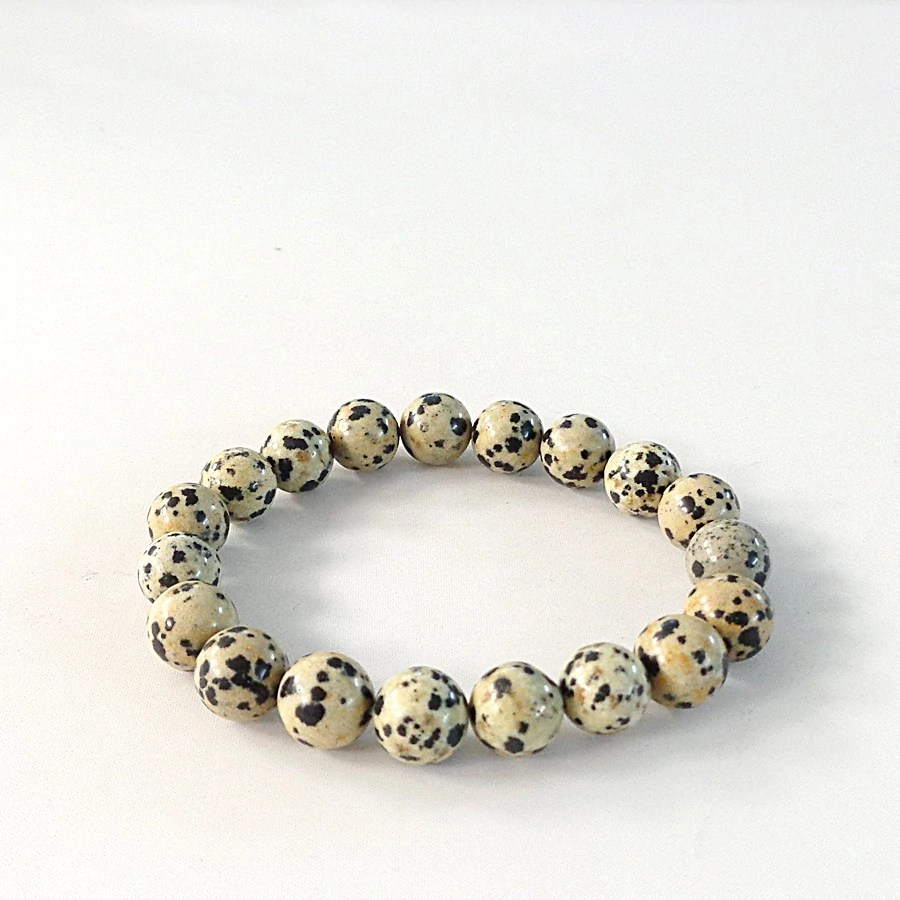 Dalmata  jáspis női-férfi karkötő 10 mm