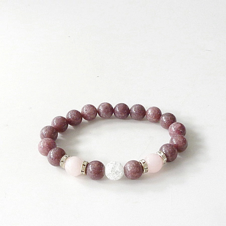 Lepidolit karkötő 10 mm