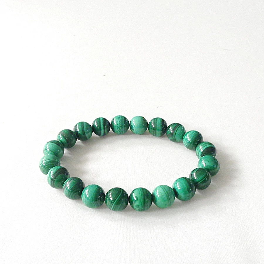Malachit női-férfi karkötő 10 mm