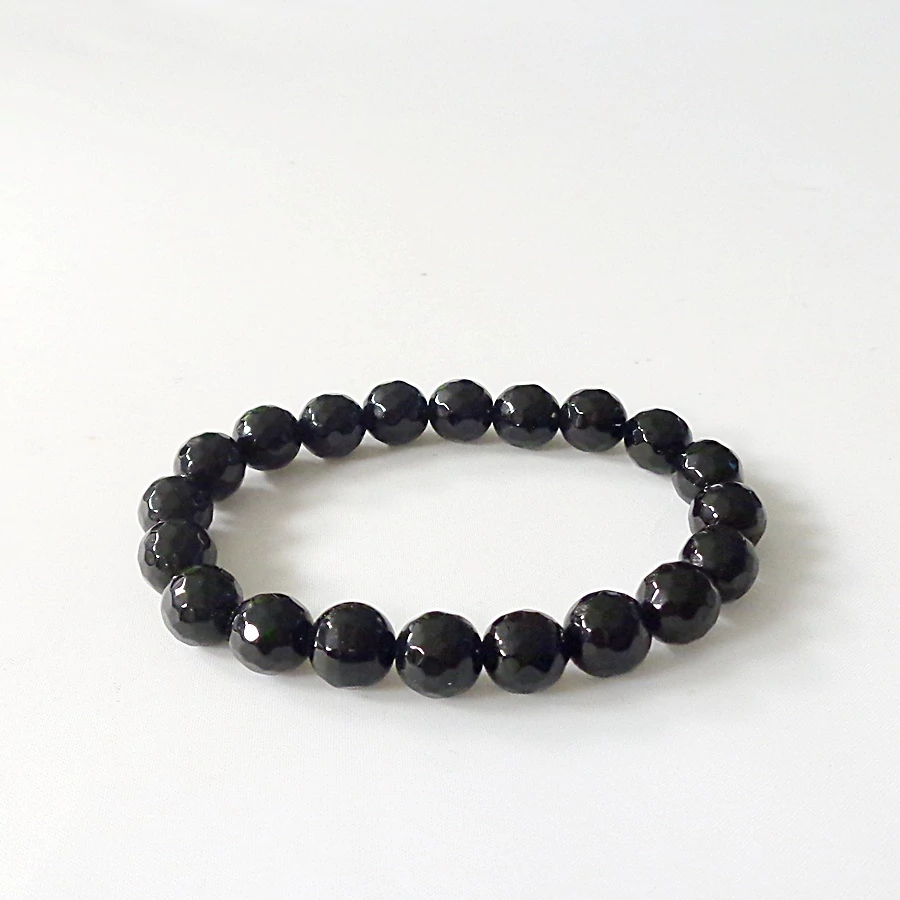 Ónix fazettált karkötő 10 mm