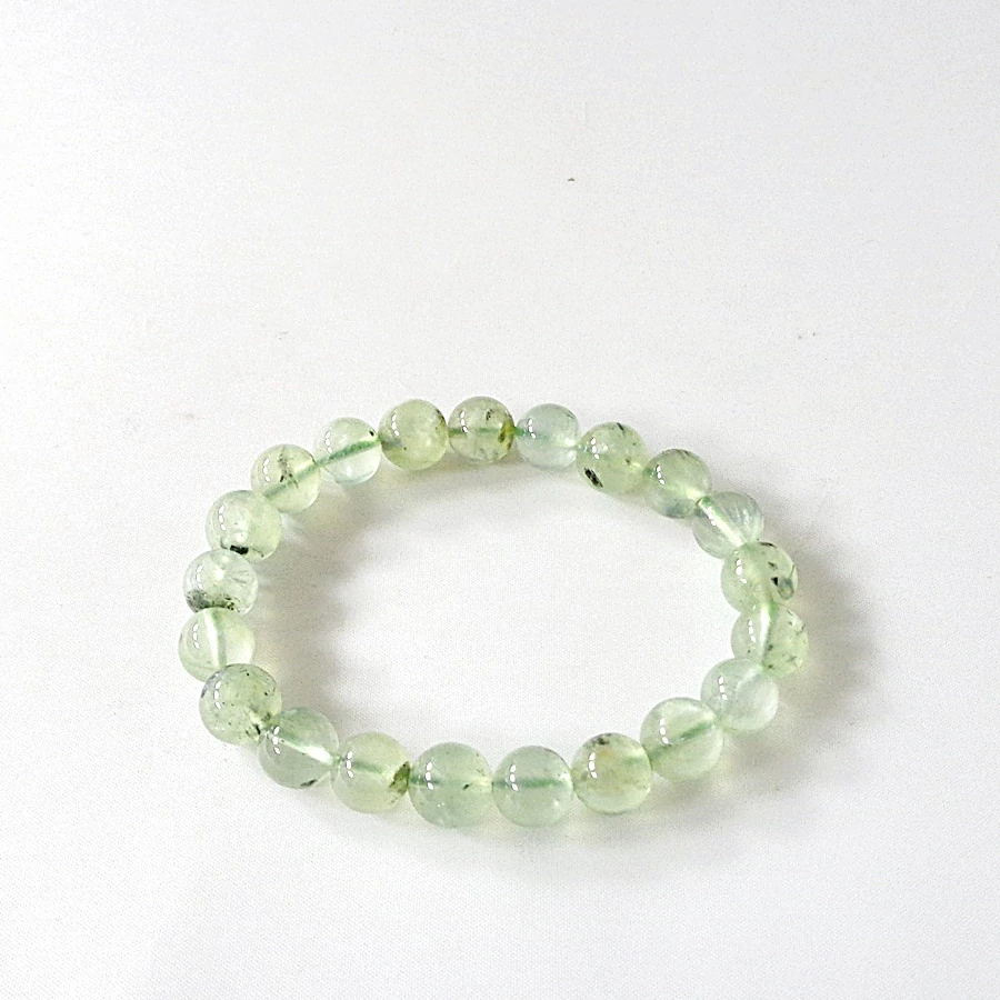 Prehnit női - férfi karkötő 10 mm