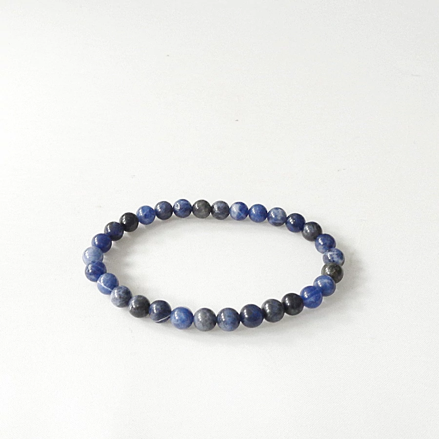 Szodalit női - férfi karkötő 6 mm