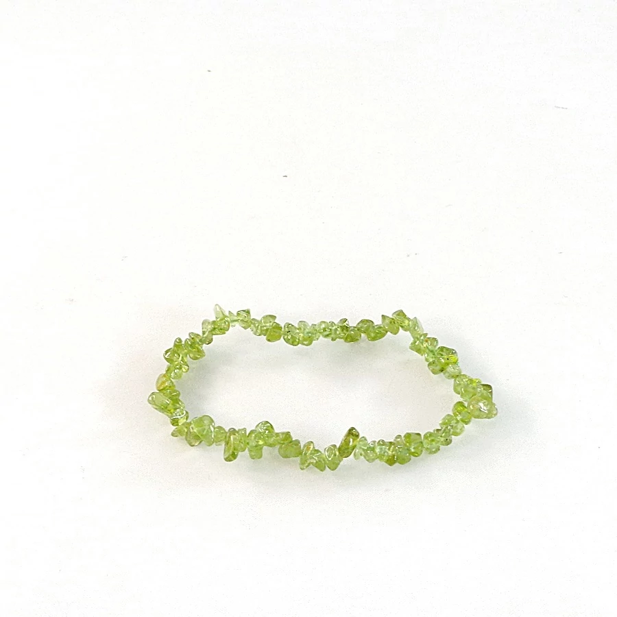 Krizolit (olivin, peridot)  szemcsés karkötő