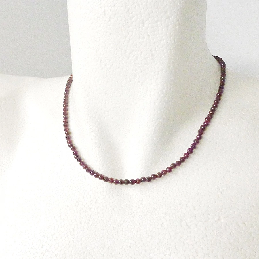 Gránát lánc 4 mm 42 cm