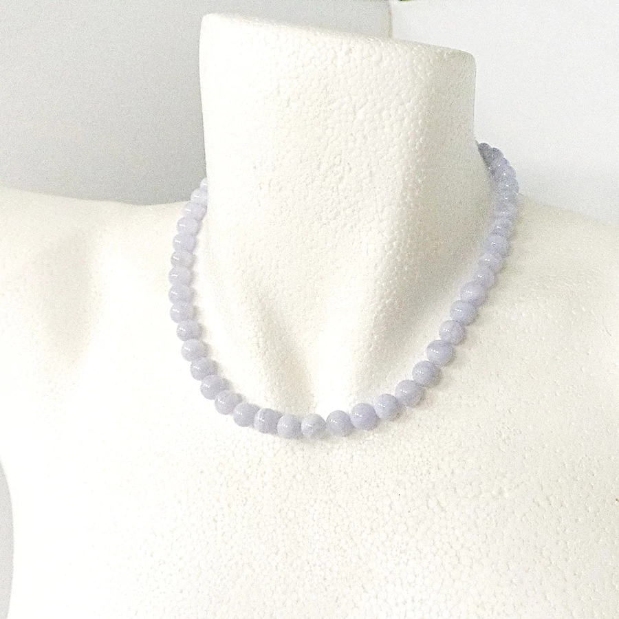 Kalcedon nyaklánc AA 8 mm