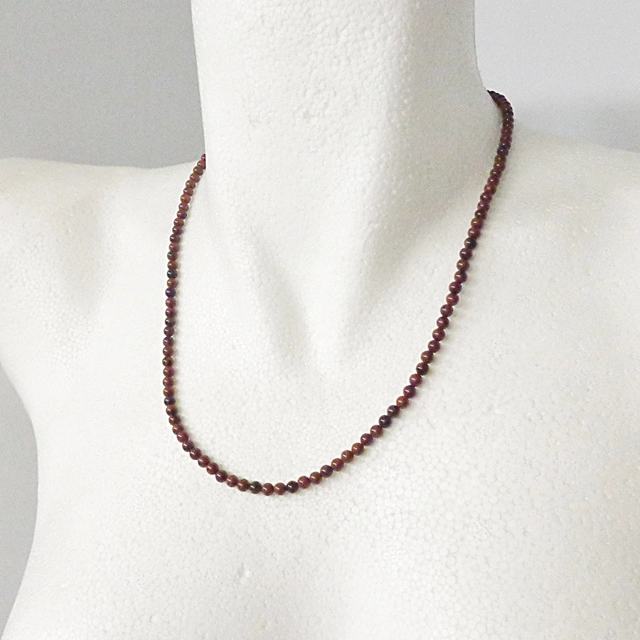 Mahagóni obszidián női - férfi lánc 6 mm 50 cm