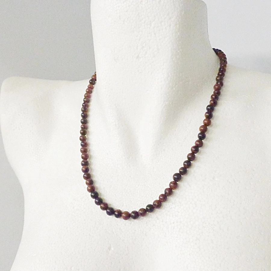 Mahagóni obszidián női - férfi 6 mm lánc 50 cm