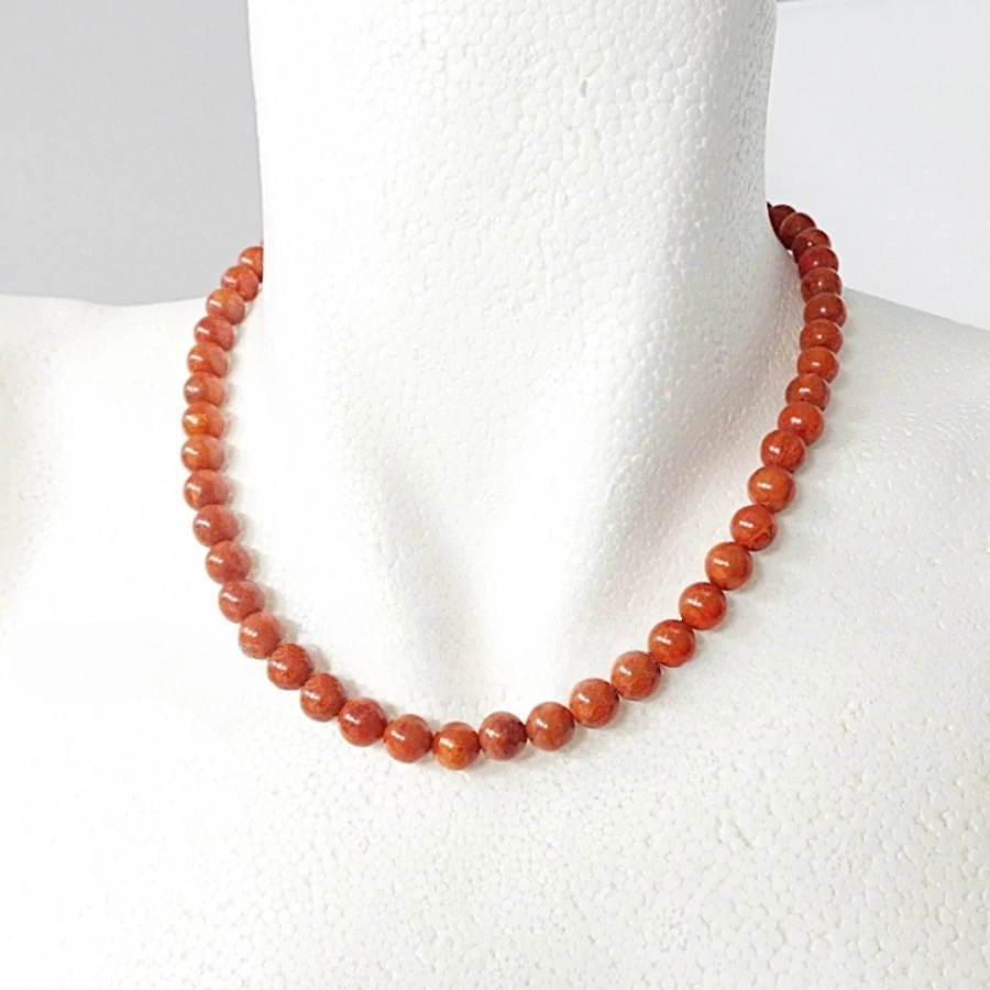 Szivacskorall lánc 8 mm 42 cm