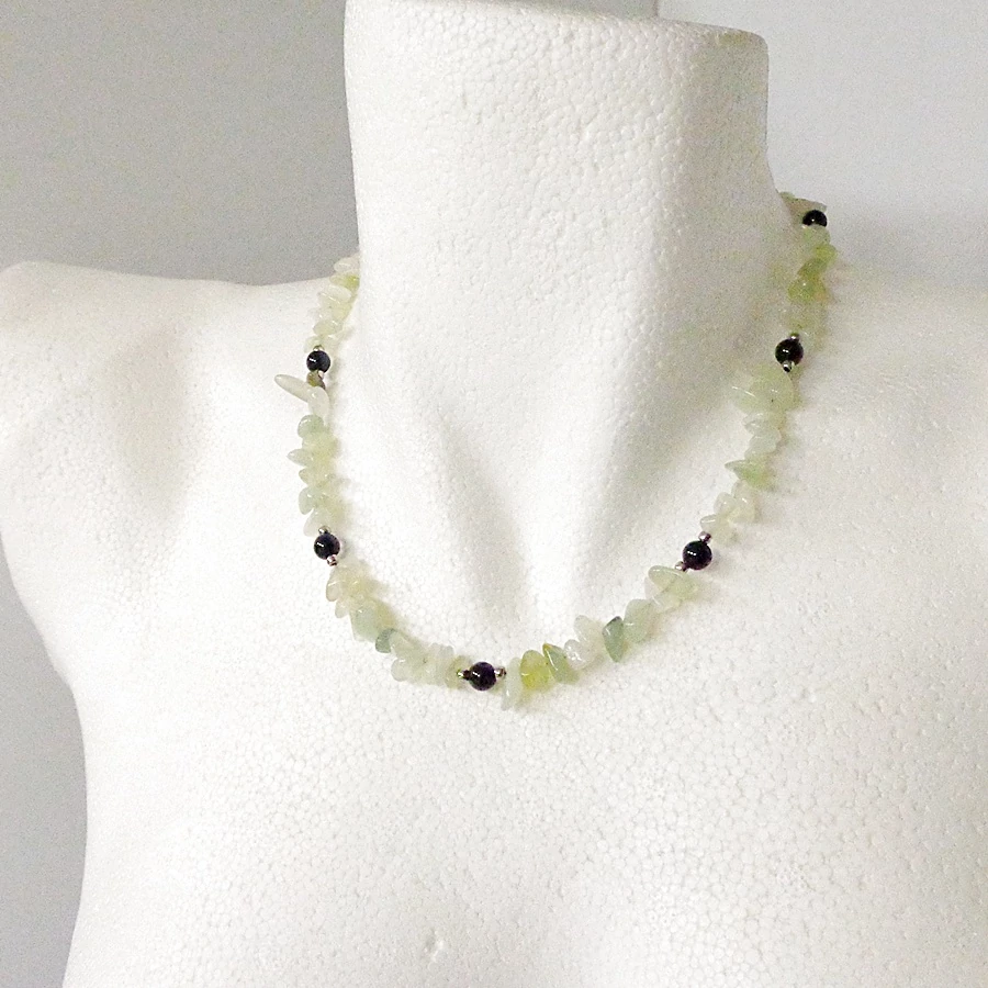 Jáde - ónix szemcsés lánc