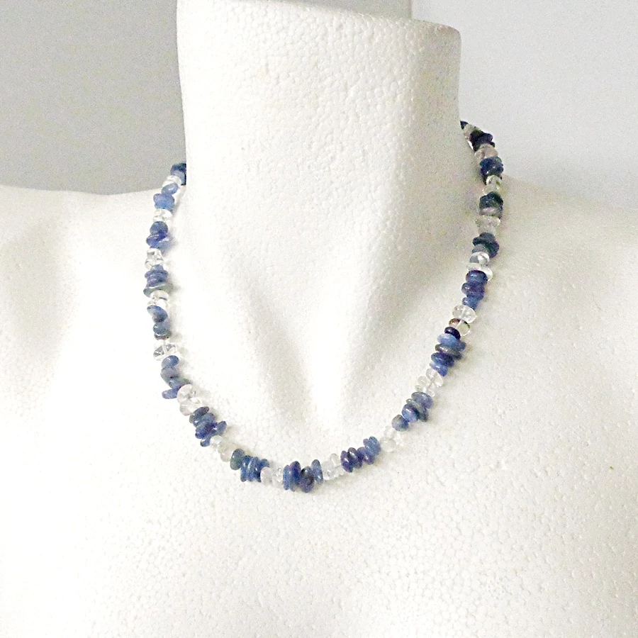 Kianit - hegyikristály nyaklánc