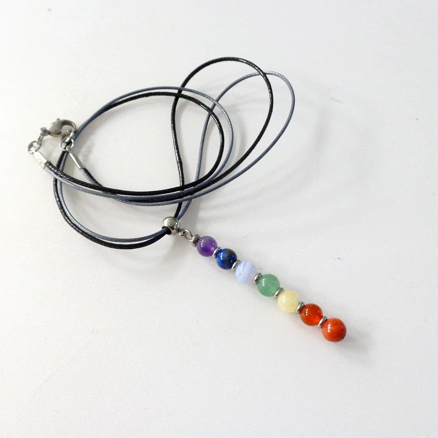 Egyedi csakra lánc medálos 6 mm 45 cm