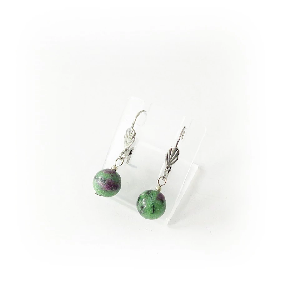 Zoizit 1 golyós fülbevaló 10 mm