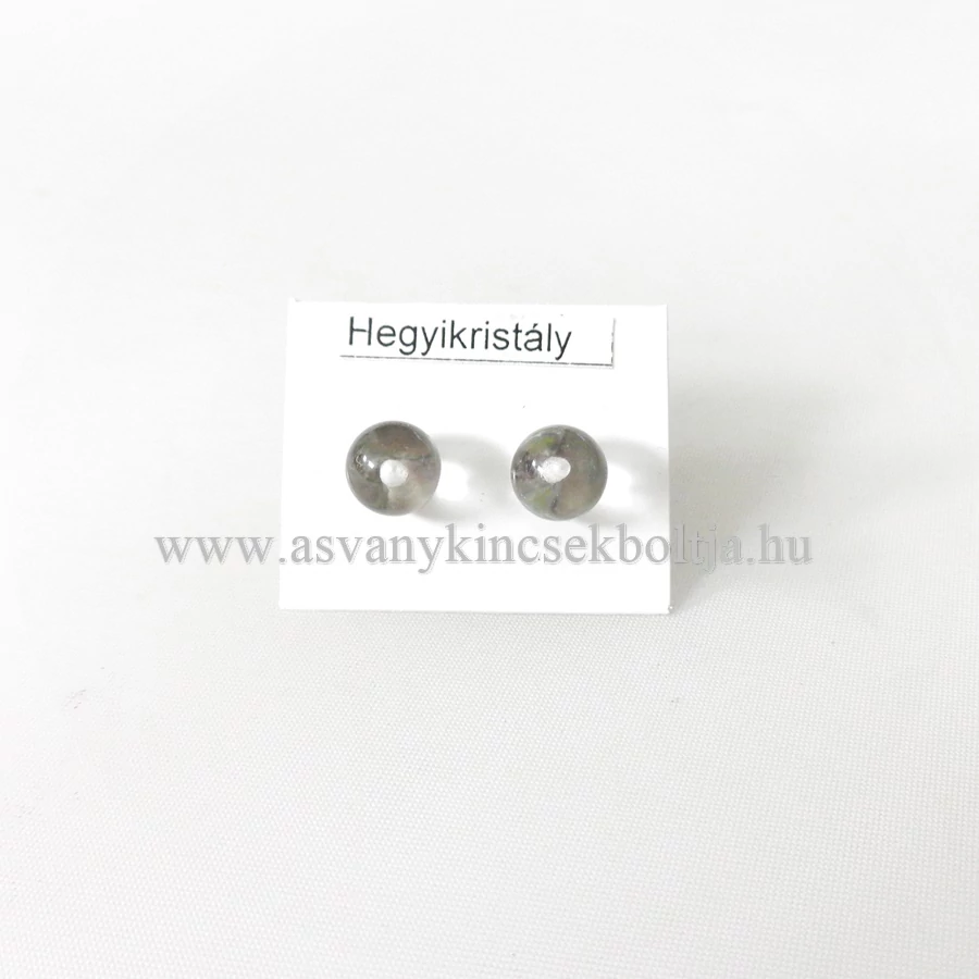 Hegyikristály pötty fülbevaló 8 mm