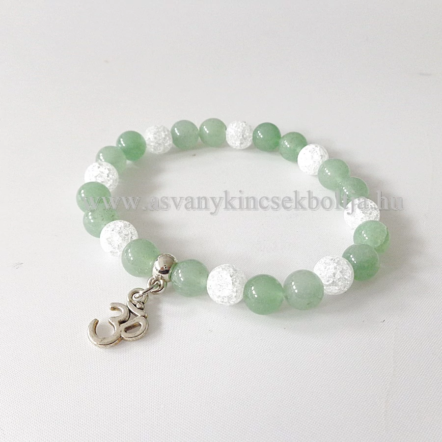 Aventurin  karkötő repesztett hegyiristállyal 8 mm