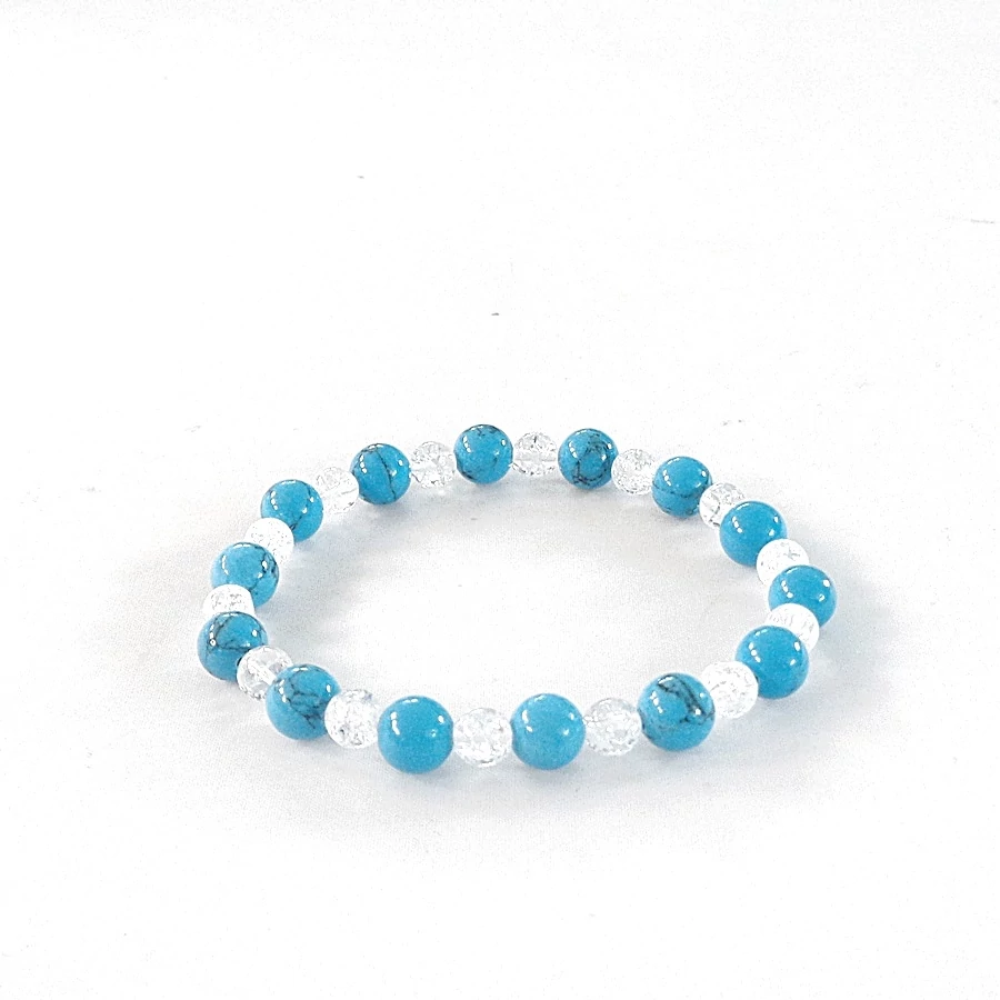 Türkinit - repesztett hegyikristály karkötő