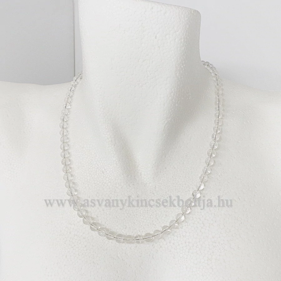 Hegyikristály női-férfi lánc B 6 mm 50 cm
