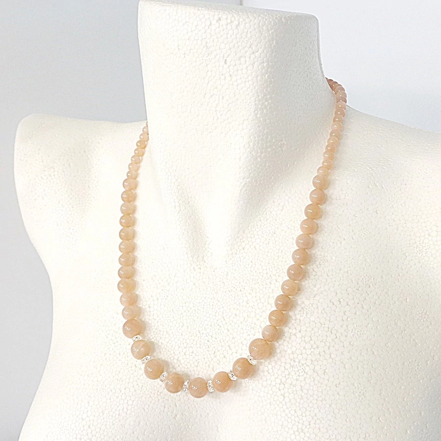 Barna holdkő lánc növekvő 54 cm