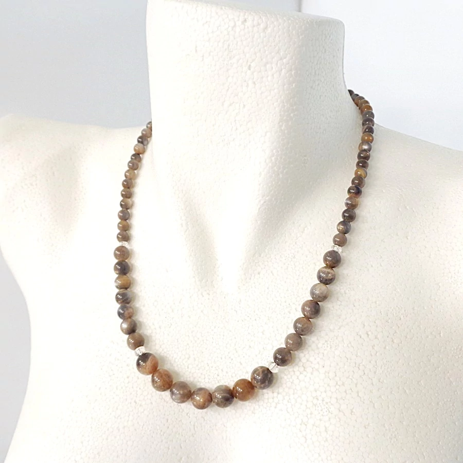 Fekete holdkő lánc növekvő 50 cm